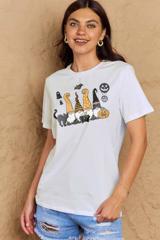Heidi-Mode | Simply Love Große Halloween-Themen Grafik Baumwoll-T-Shirt