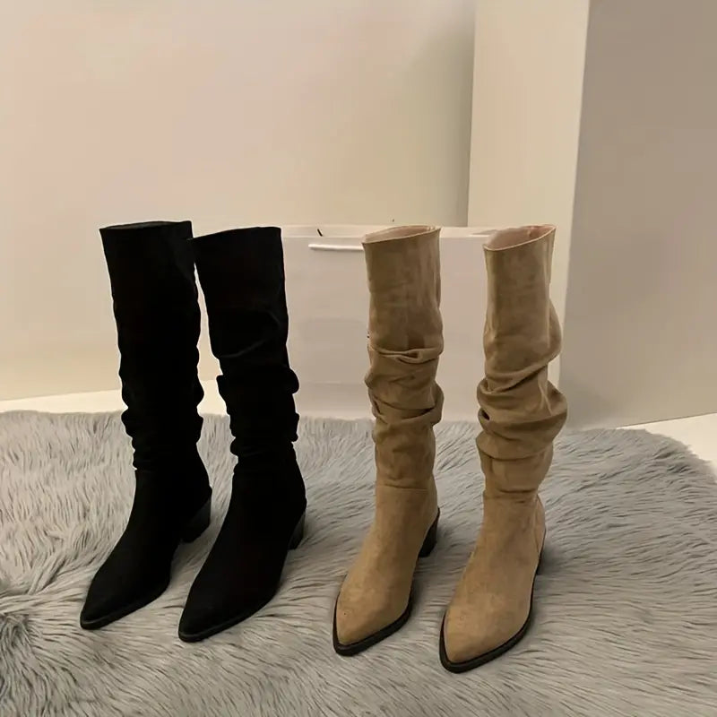 EB | Robuste Stiefel mit Spitzem Zehen und Dicker Ferse für Damen
