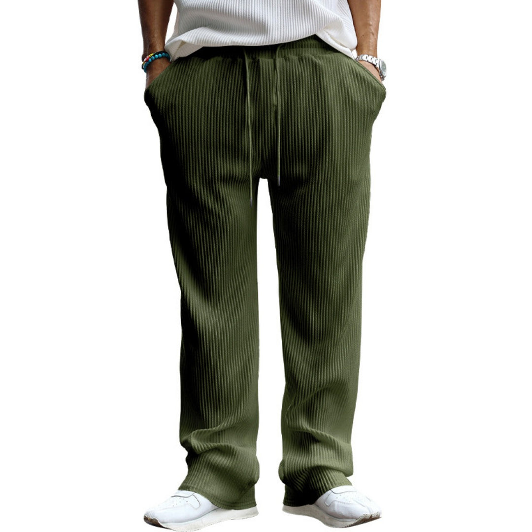 EB | Dropping Gestreifte Hose mit hoher Taille und weitem Bein