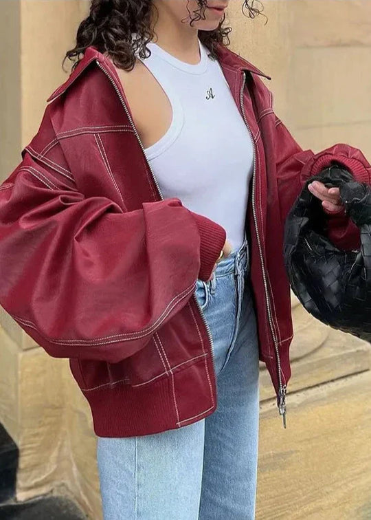 EB | Weinroter Reißverschlussjacke