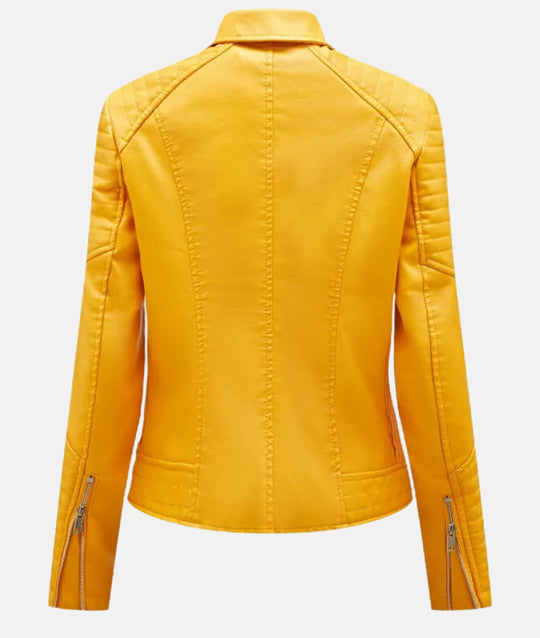 EB | Damen Kunstleder Bikerjacke