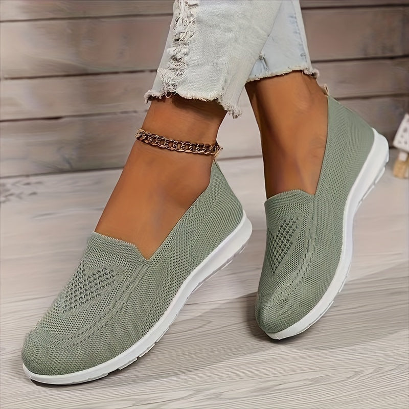 EB | Einfarbige Gestrickte Sneaker Für Damen