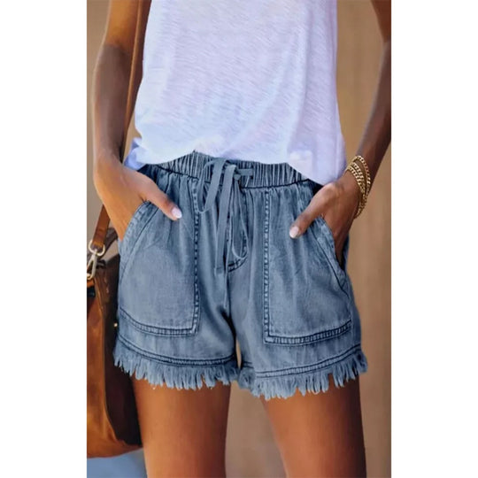 EB | Denim-Shorts mit hoher Taille