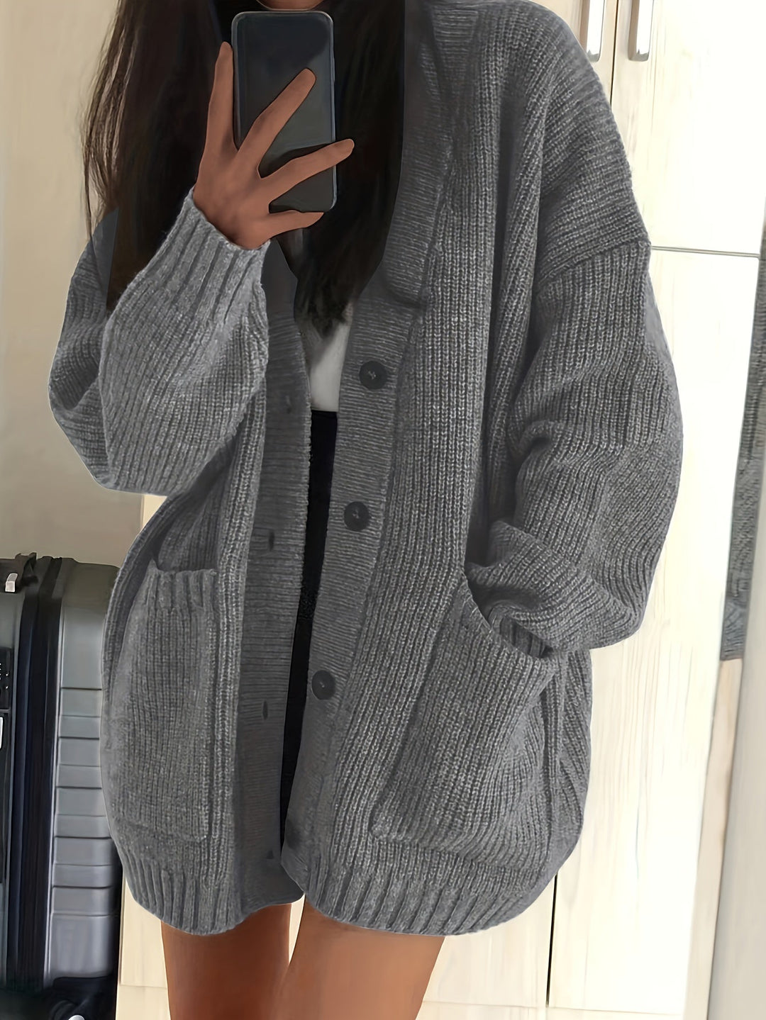 EB | Damen Freizeit Baumwoll Strickjacke