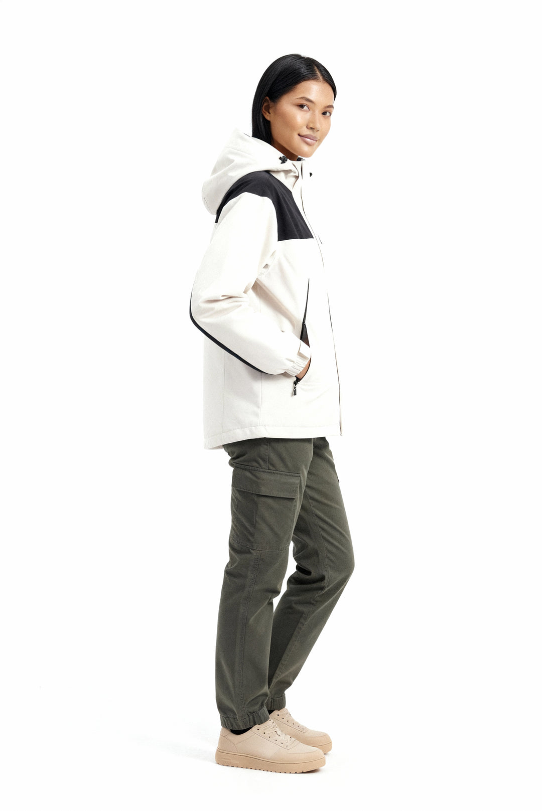 Damen Fleece 3-in-1 Winterjacke mit Kapuze & Wärmefunktion | EB