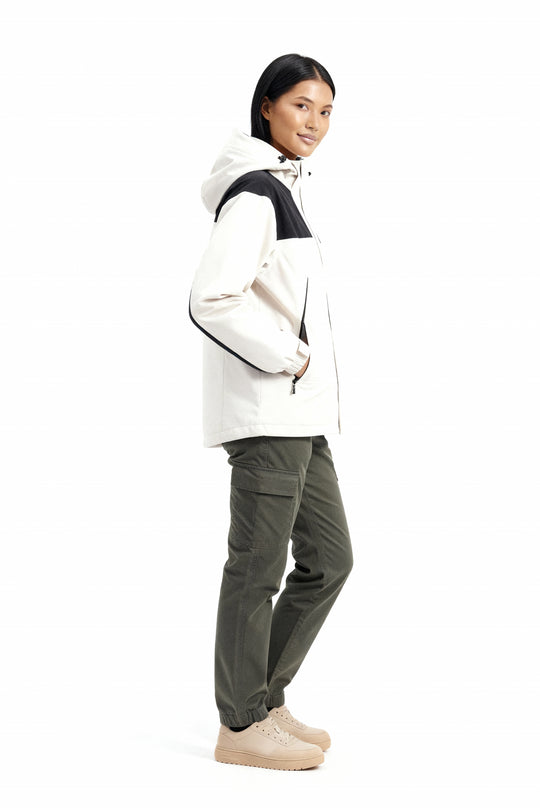 Damen Fleece 3-in-1 Winterjacke mit Kapuze & Wärmefunktion | EB