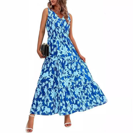 EB | Kleid mit V-Ausschnitt und elastischer Taille