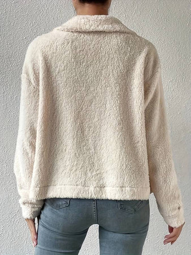EB | Jacke - Weicher Kunstpelz - Lässiger Schnitt - Lange Ärmel und Warm