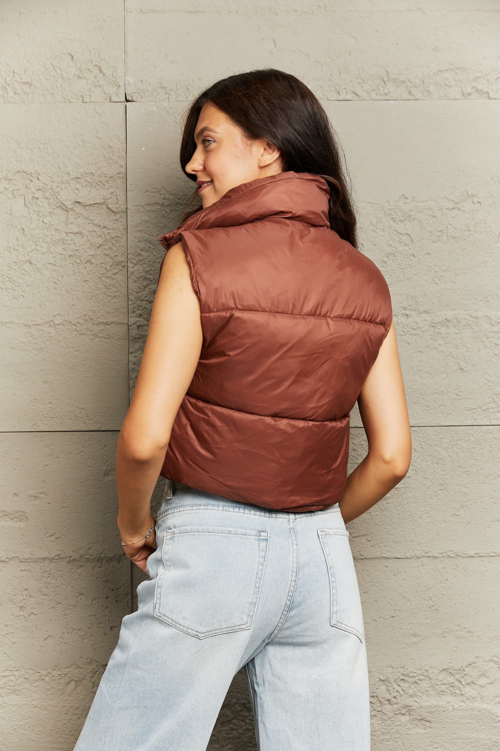 EB | Zip-Up Drawstring Puffer Weste