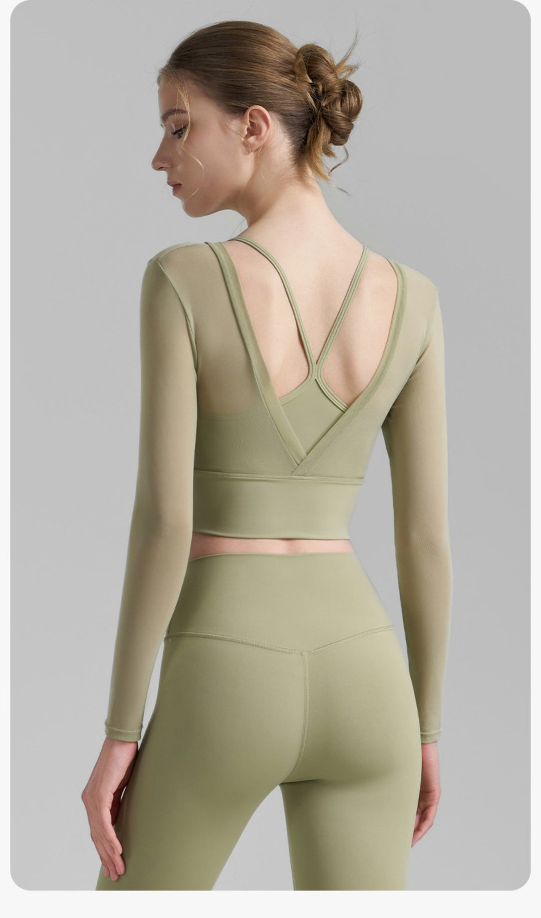 EB | Fake zwei sexy Mesh-Yoga-Kleidung