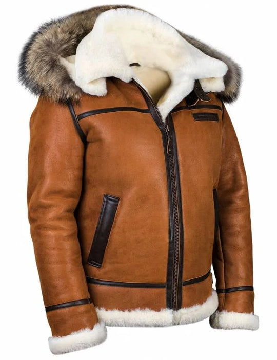 EB | Schafsfelljacke mit Fellkapuze
