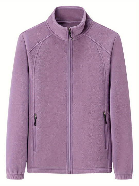 EB | Damen Fleecejacke mit Stehkragen und Langen Ärmeln