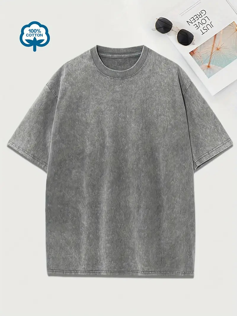 EB | Baumwoll-T-Shirt mit Rundhalsausschnitt