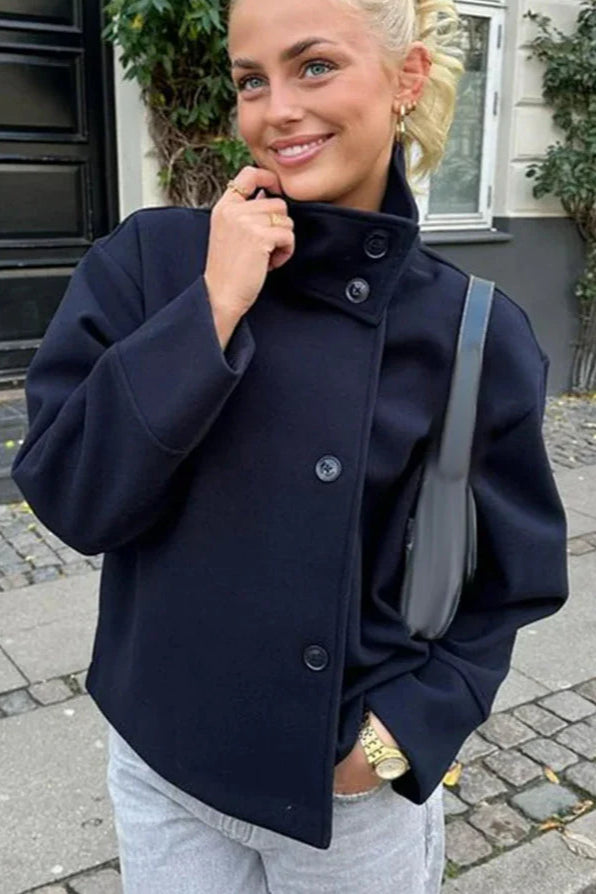 EB | Wollmantel mit Reverskragen für Lässigen Chic