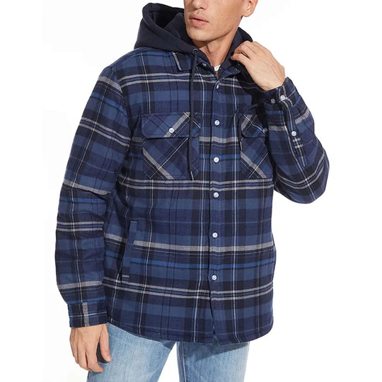 EB | Herren Karierte Langarm Freizeitjacke