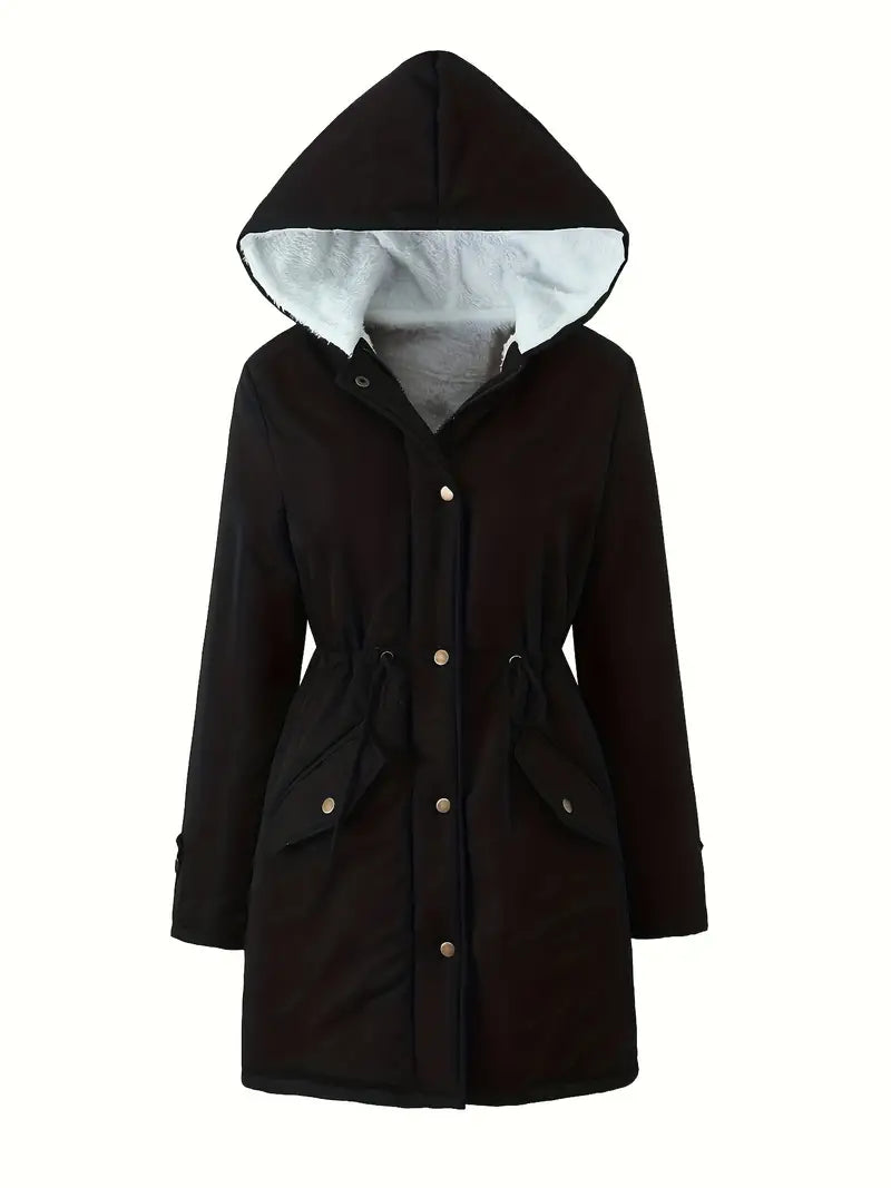 EB | Gefütterte Parkajacke mit Kapuze Winddicht und Warm Praktisches Design