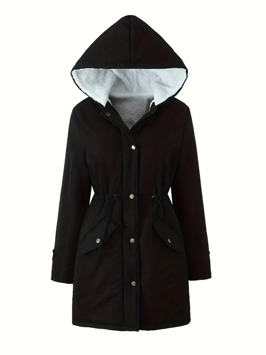 EB | Gefütterte Parkajacke mit Kapuze Winddicht und Warm Praktisches Design