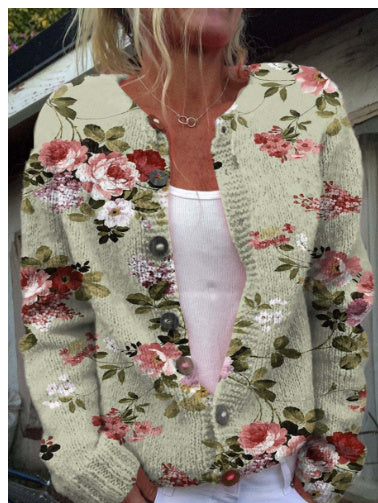 EB | 3D Digital Gedruckte Strickjacke für Damen