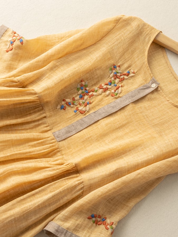 EB | Besticktes Kleid aus Baumwolle
