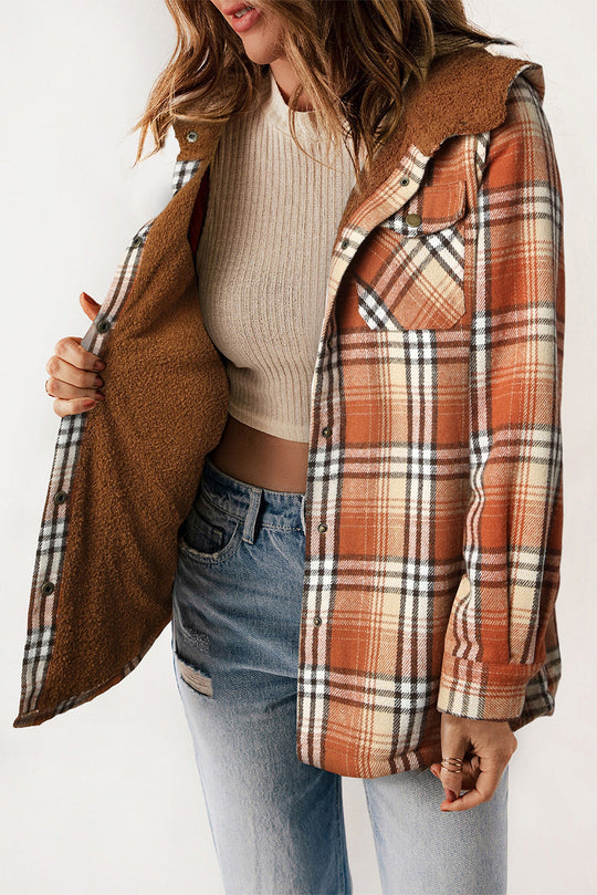 EB | Gepunktete Jacke mit Kapuze Weiches Plüschfutter Perfekt für Kalte Tage