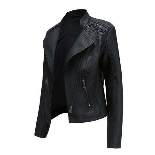 EB | Damen Faux-Leder Bikerjacke
