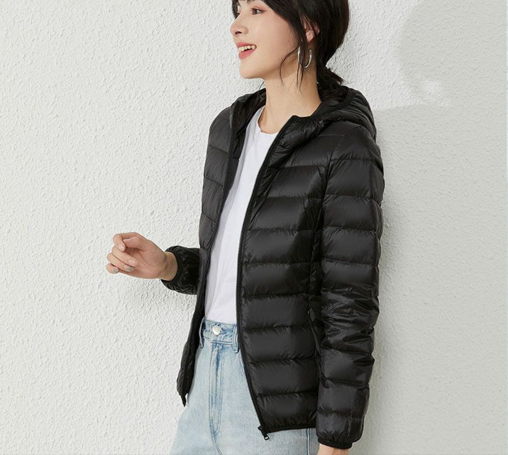 EB | Daunenjacke mit Kapuze Und Reißverschluss für Damen