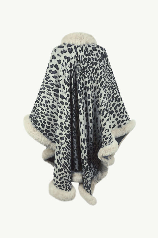 EB | Leopardenmuster Offenes Poncho