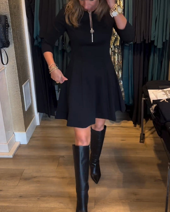 EB | Kleid mit Einfarbigem Reißverschluss