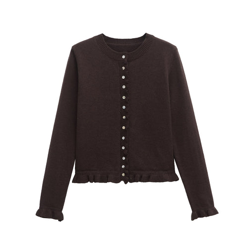 EB | Damen-Cardigan mit Knöpfen, schickes Lagen-Oberteil