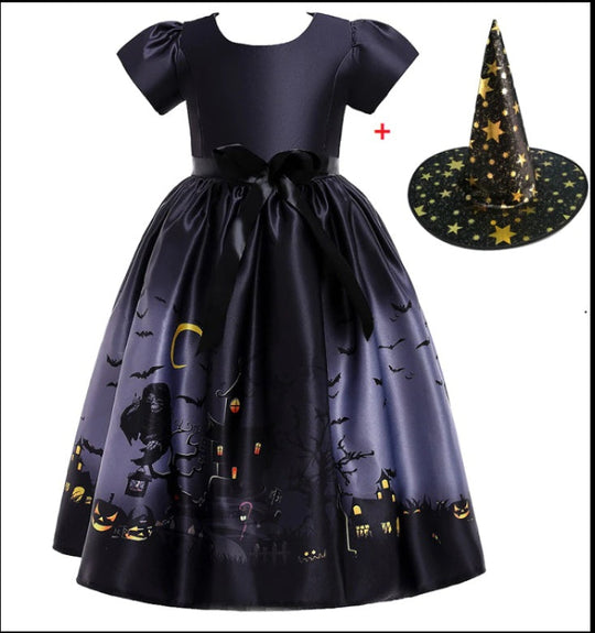 Heidi-Mode | Halloween Prinzessinkleid mit Halloween Druck