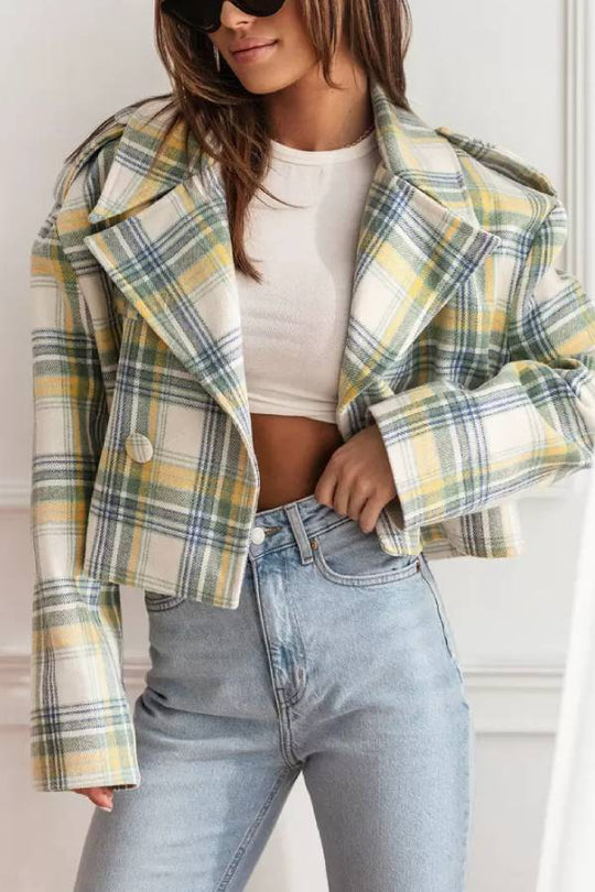 EB | Herbst/Winter Wendekragen Karomuster Jacke