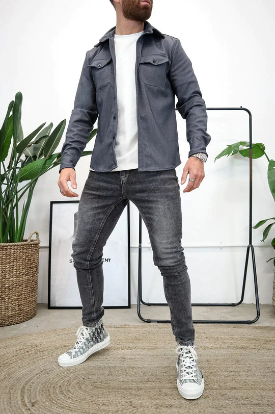 EB | Premium-Jacke mit Knopfverschluss für Herren Stylische und Bequeme Jacke