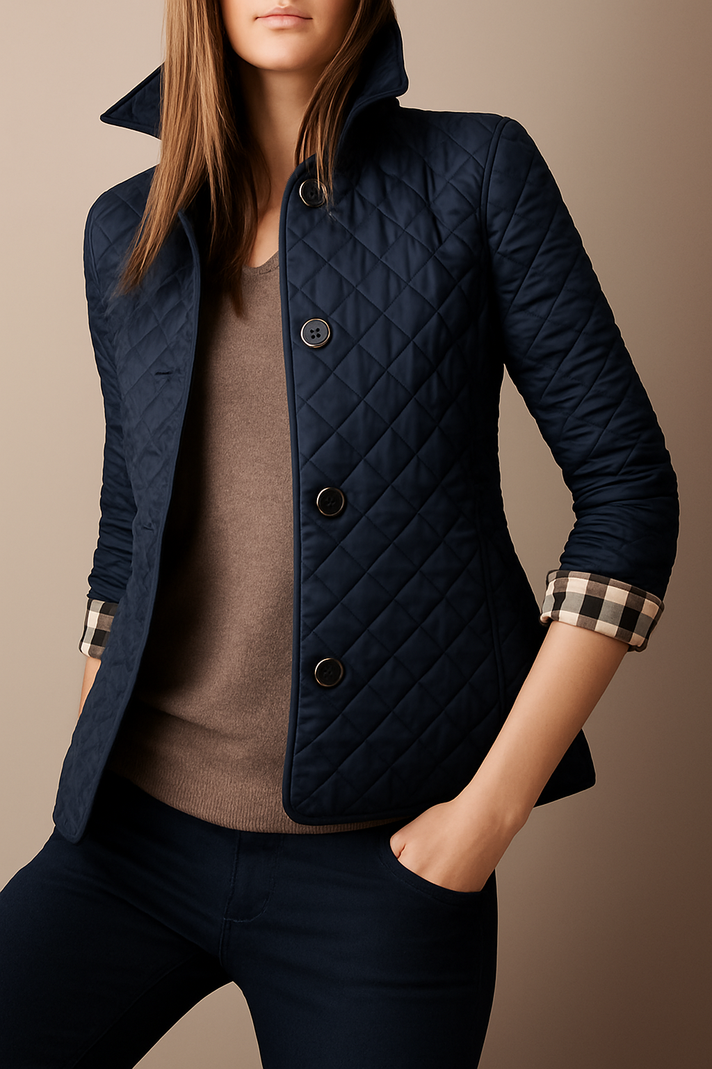 EB | Steppjacke mit umgeschlagenem Kragen