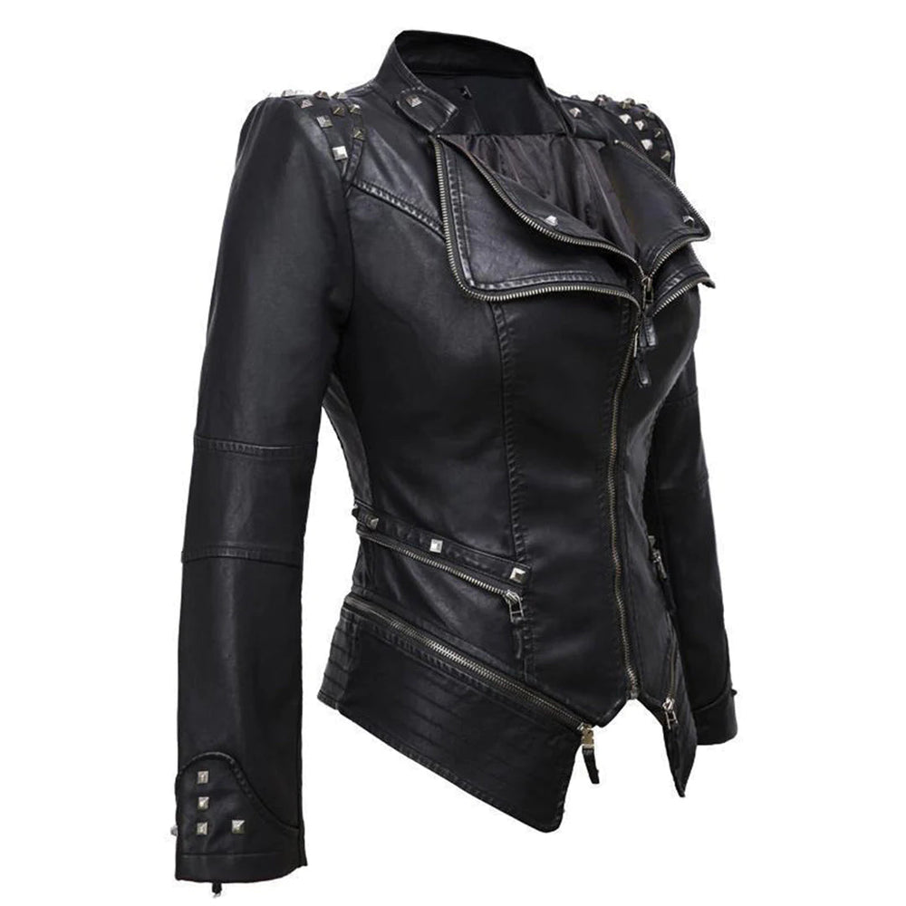 EB | Slim Fit Biker jacke Für Damen Perfekt Für Alltag