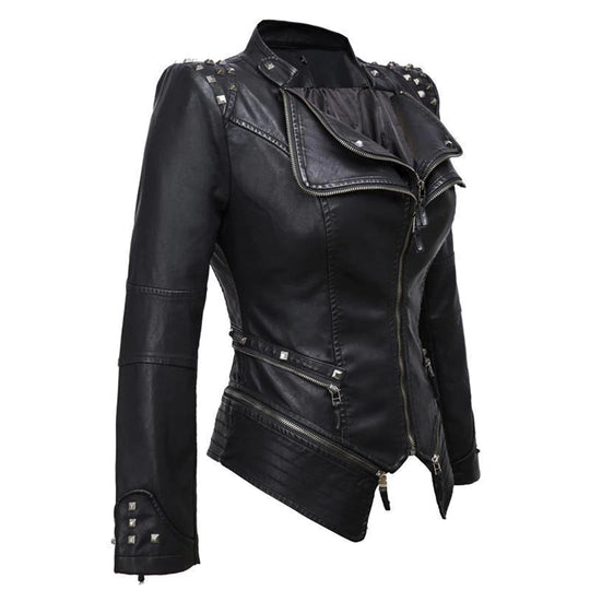 EB | Slim Fit Biker jacke Für Damen Perfekt Für Alltag