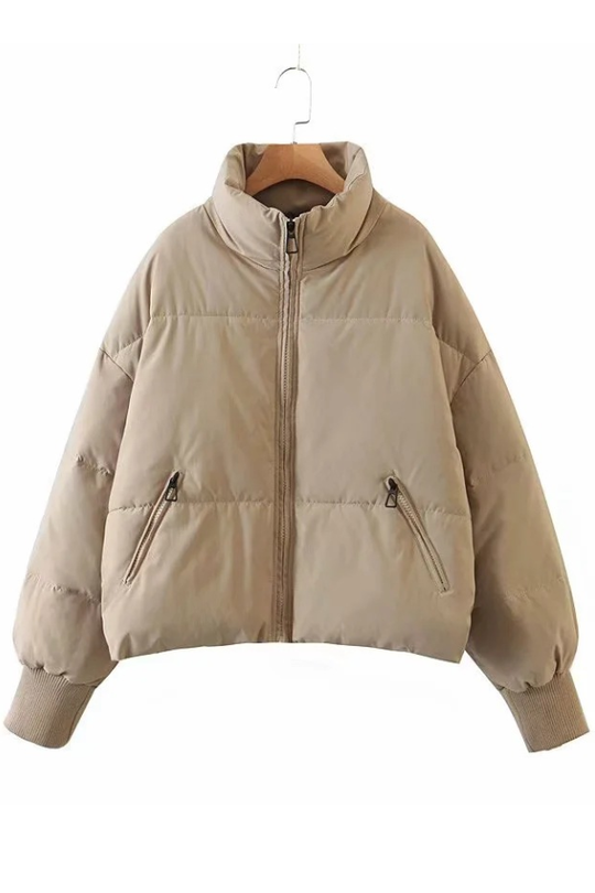 EB | Kragen Reißverschluss Tasche Dick Warm Baumwolljacke