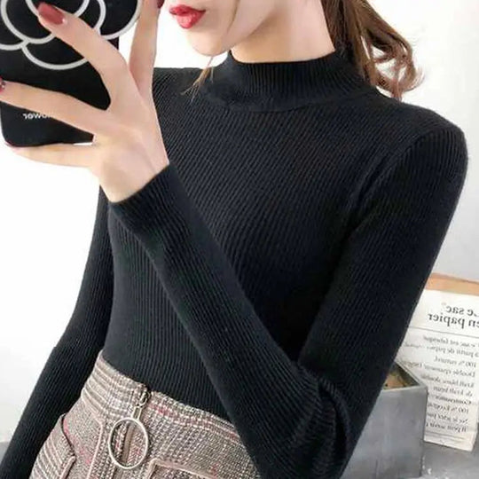 EB | gerippter Wollpullover für Damen