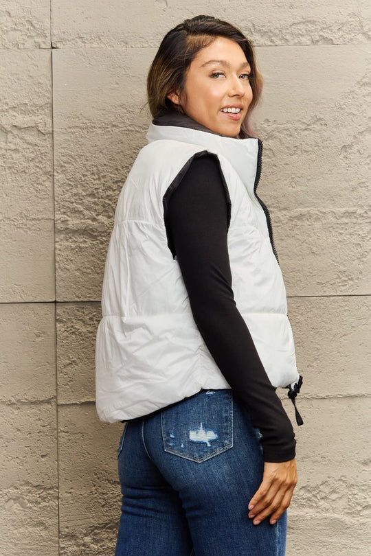 EB | Zip-Up Drawstring Puffer Weste
