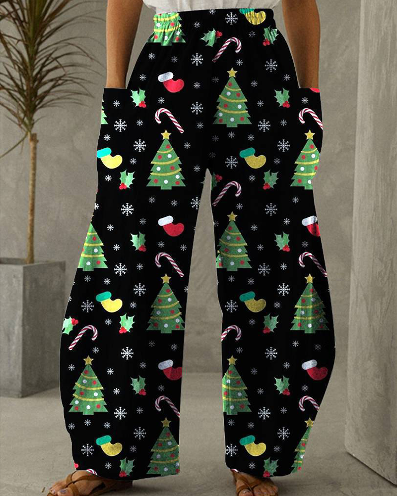EB | Weihnachtsdruck Freizeit Hose