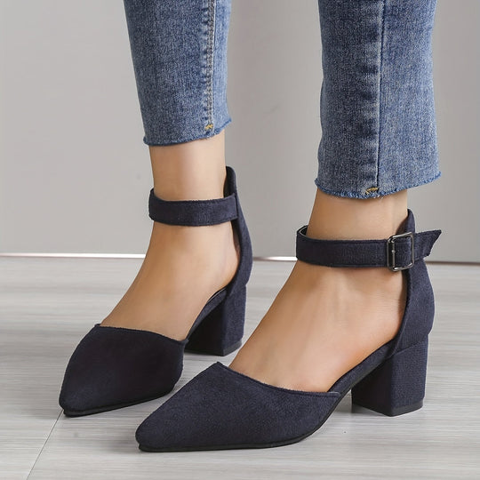EB | Damen Sandalen mit Blockabsatz Schnürung, mit Knöchelriemen, Elegant