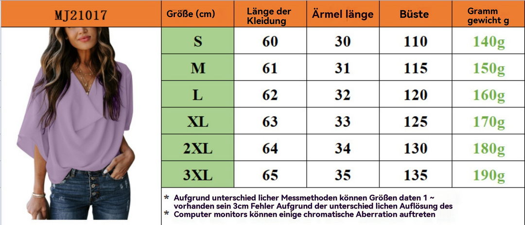 EB | Chiffonhemd mit V-Ausschnitt