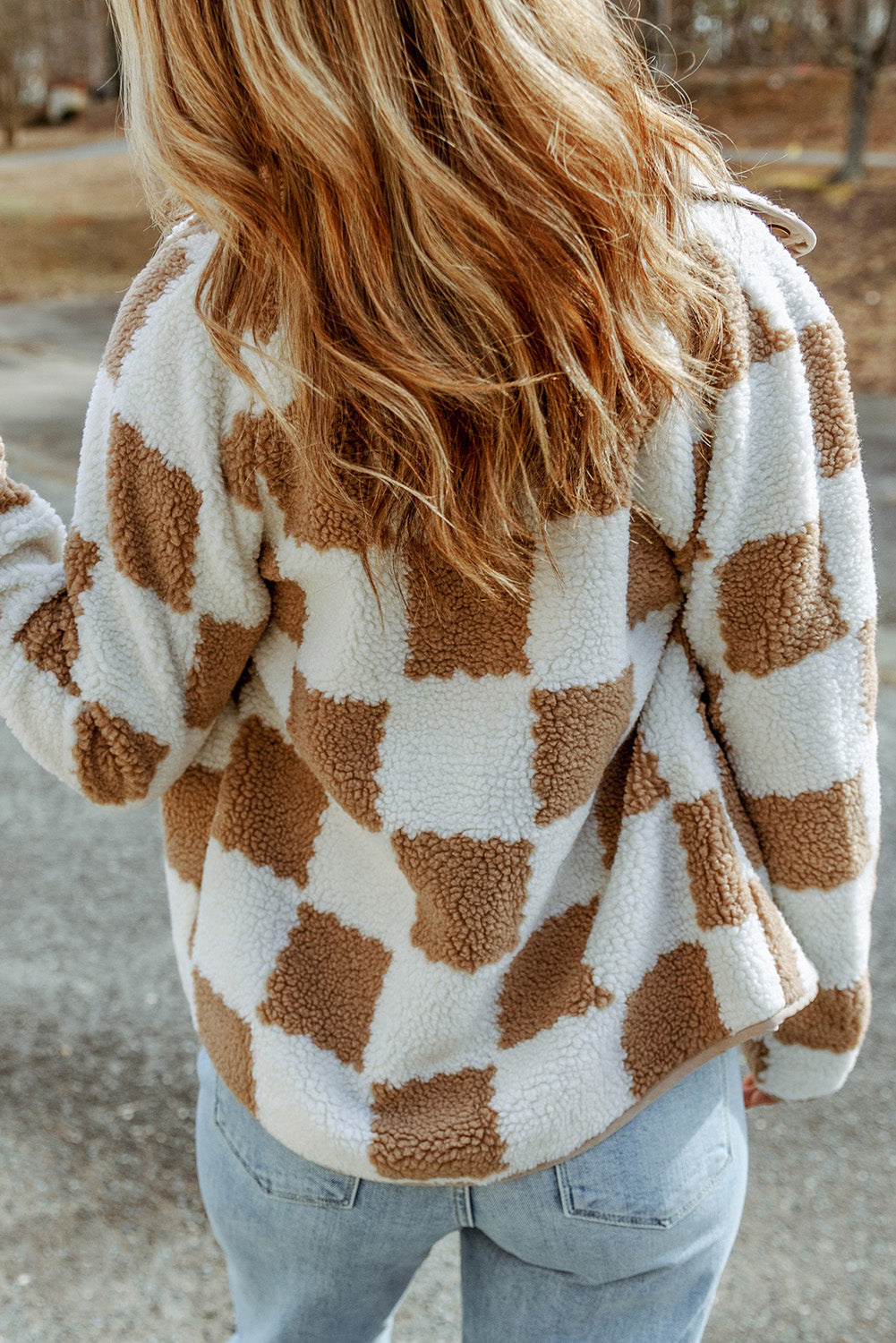 EB | Gitter Sherpa Jacke Polyester Weich und Warm