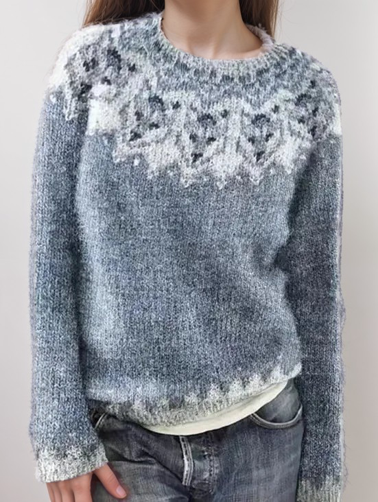 EB | Nordisk Strickpullover Weiche Wollmischung Gemütliche Eleganz