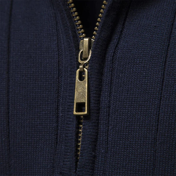EB | Strickpullover mit Half-zip Wollmischung Warm, Klassisch