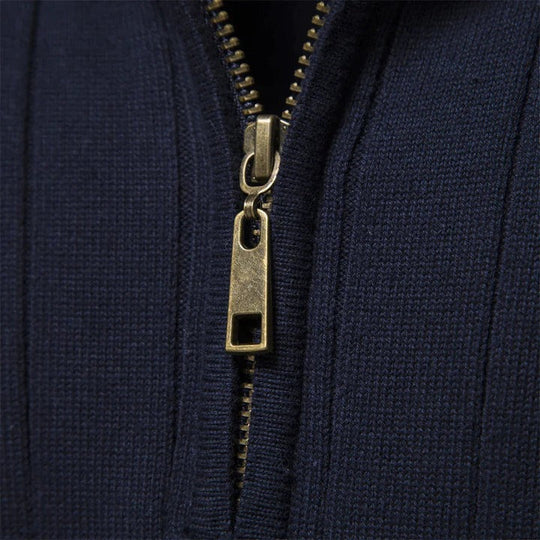 EB | Strickpullover mit Half-zip Wollmischung Warm, Klassisch