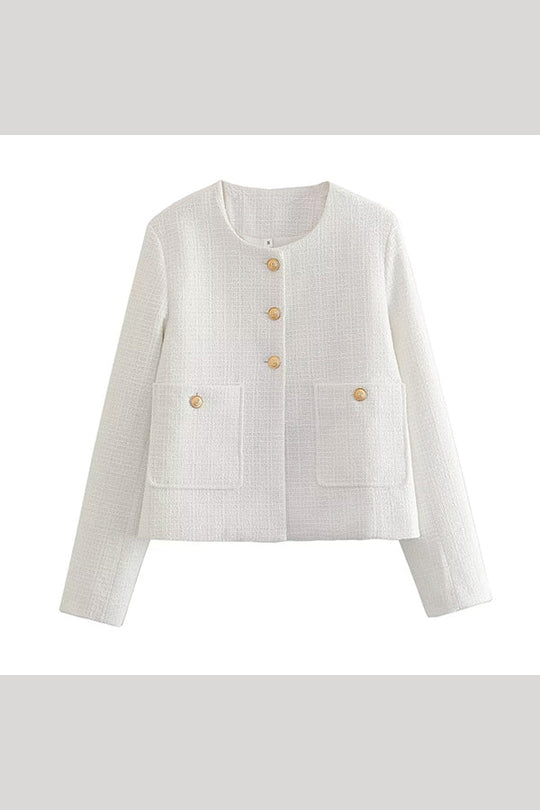 EB | Farbe Texturiertes Lässiges Stil Top Jacke