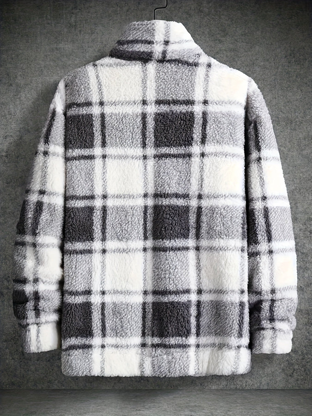 EB | Flanelljacke mit Karomuster und Knopfverschluss Polyesterfleece Warm und Modern