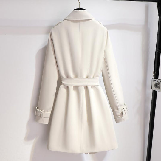 EB | Damen Stilvoll Trenchcoat Weiß