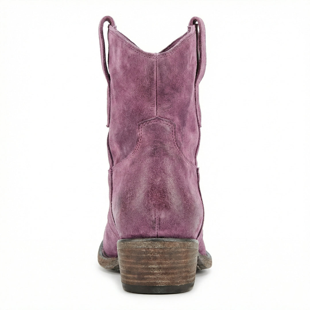 Kurze Cowboy-Stiefel | Western | Wildleder | Knöchel-Stiefel | Damenstiefel EB