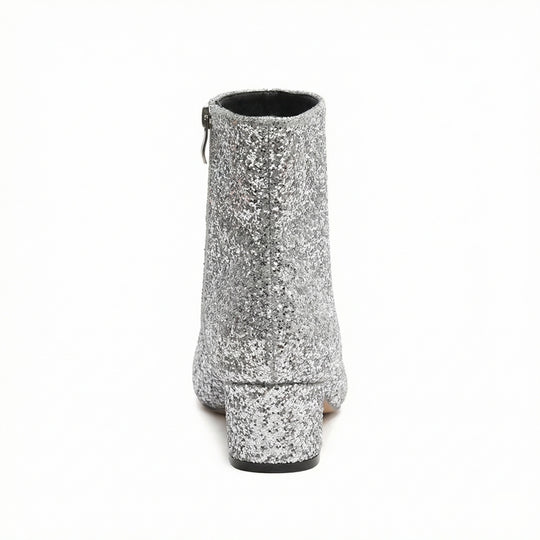 EB | Glitzernde Ankle Boots Mit Blockabsatz
